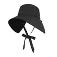 thumbnail image 2 of Sombrero de protección solar jinwen desmontable de moda gorra de pesca pescador Negro, 2 of 8