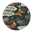 thumbnail image 4 of HAOXIT Ginkgo Leaves Round Tablecloth Elegant Floral Print Decorative Table Cloth Washable Dust-Proof Table Cover for Kitchen Dining 54-58, 4 of 8