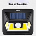 thumbnail image 2 of Luces Solares Gran Angular Sensor De Movimiento Inalámbrico Luz 1200Mah Luz Nocturna Lámpara De Aplique De Pared De 3 Lados Lámpara De Pared Inteligente Para Patio Trasero Jardín Garaje 54Cob Advancent HA012912-00, 2 of 7