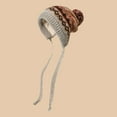 thumbnail image 2 of TEDOYE Winter Beanie Hats For Women Winter Knitted Hat With Ear And Tie Closure For Cozy Thermal Cabled For Cold Weather Fashion, 2 of 3