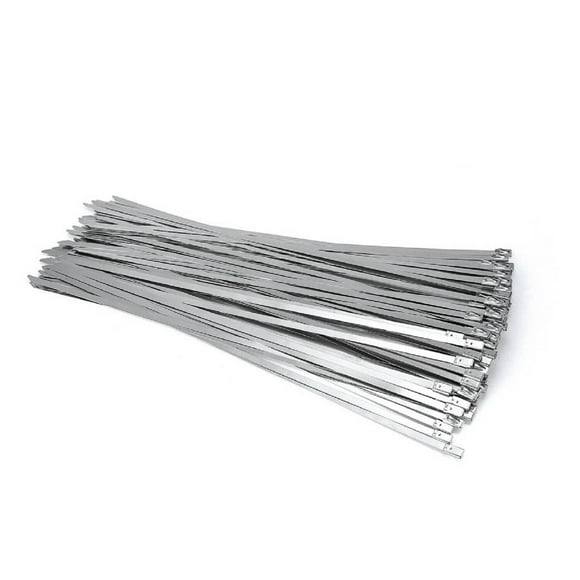 Câble en Acier Inoxydable 3/16, Acier Blanc 304, Auto-Bloquant, Métal Marin, Lien de Câble en Acier Inoxydable, Ceinture de Compression et d'Emballage, Chaîne à Billes en Acier Inoxydable