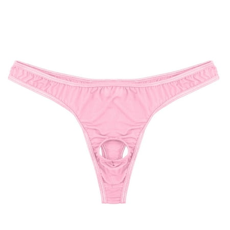 Clearance!Uooqdmx Womens Underwear Thongs for Women Hole Underpants Underwear Thong Mens Front Bikini Lingerie G-string Sexy Underwear for Women Pink One Size