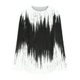 thumbnail image 6 of Bxsruta Tops for Women, Women's Abstract Print Relaxed Pullover, Oversized Round Neck Long Sleeve Blouse, 6 of 6