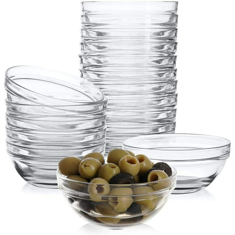 Glass Bowls for Kitchen Prep 3.5 inches Great for Dessert Bowls, Sauce  Bowls, Candy Dishes or Nut Bowls, Kitchen Supplies & Spices Bowls - 12 Pack