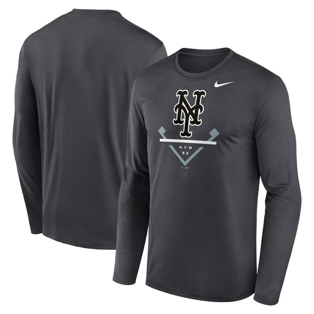 Men's Nike Anthracite New York Mets Icon Legend Performance Long Sleeve ...