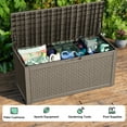 thumbnail image 3 of EasyUp 100 Gallon Resin Deck Box, Lockable Patio Outdoor Storage Box for Furniture, Garden Tools and Tools Storage, Waterproof Outside Storage Boxes, 3 of 8