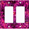 thumbnail image 6 of Metal Light Switch Plate Outlet Cover Elegant Vintage Violet Flower Blossom, 6 of 13