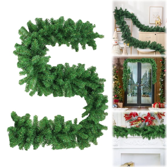 Noothes 6FT Flocked Christmas Garland Artificial Snowy Winter Frosted Decor for Xmas Tree and Reusable Holiday Home Decoration
