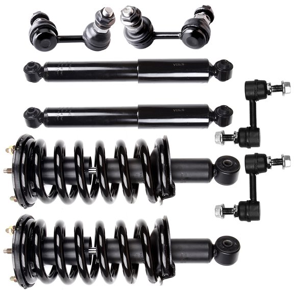 CCIYU Front Strut Spring Assembly Control Arm and Ball Joint Assembly 2005-2015 for Nissan Armada/2004 for Nissan Pathfinder Armada Complete Suspension Kit Fits K750146