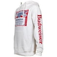 thumbnail image 2 of Budweiser Beer Men's White Hoodie-Large, 2 of 2