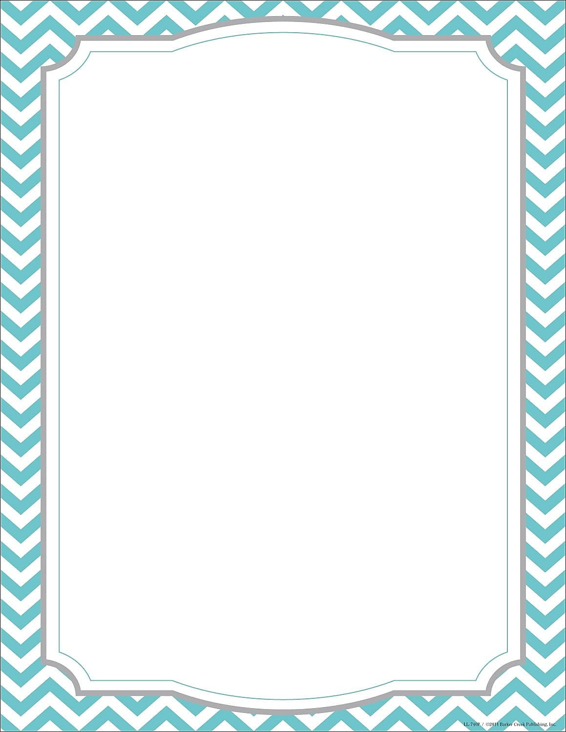 Barker Creek 8 1/2" x 11" Decorative Computer Paper Turquoise Chevron