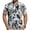 Dark Gray, variant on Mens Cycling Jersey Cycling Shirt Short Sleeve Bike Riding Shirt, Camouflage Patterned Sportswear with 3 Rear Pockets, Breathable Quick Dry Top for Biking, Stand Collar Athletic Blouse