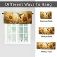 thumbnail image 6 of Hummingbirds Sunflowers Kitchen Valance Curtains Tropical Summer Flying Animal Wild Nature Theme Rod Pocket Valances for Bedroom Living Room Dining Room 54 by 18 in, 1 Panel, 6 of 6