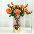 thumbnail image 3 of Imitation Rose Real Touching No Withering Fresh Keeping 2 Heads Faux Silk Flower Home Decor, 3 of 8