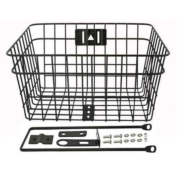 Steel Wire Basket W/Braces Black. for bicycle basket, bike basket, lowrider bikes, beach cruiser,track, fixie bike part