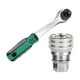 thumbnail image 2 of Llave de tubo ajustable Llave de trinquete extensible Herramienta de mantenimiento manual Universal de 10 a 19 mm para pernos Llave dinamométrica de Verde 72 dientes, 2 of 8