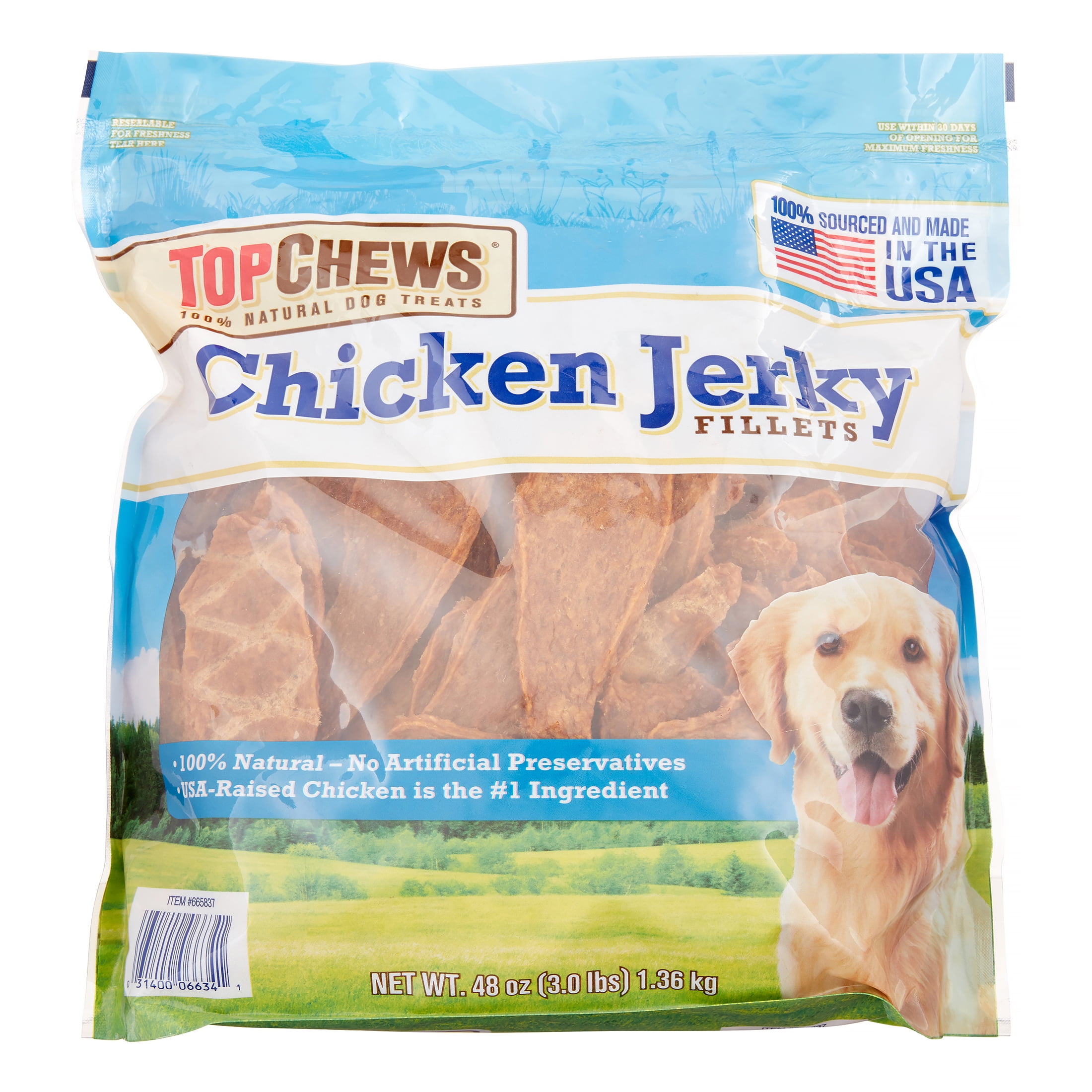 Top Chews Chicken Jerky 48oz