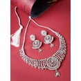thumbnail image 3 of Sukkhi Rhodium Plated Silver AD White Stone Choker Necklace Set & Earring Jewellery Set For Women, 3 of 7