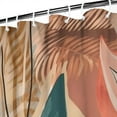 thumbnail image 4 of Abstract Floral and Leaves Bohemian Shower Curtains, Farmhouse Shower Curtains for Bathroom,Waterproof Fabric Shower Curtain Set with 12 Hooks Decor 84×72 Inch, 4 of 4