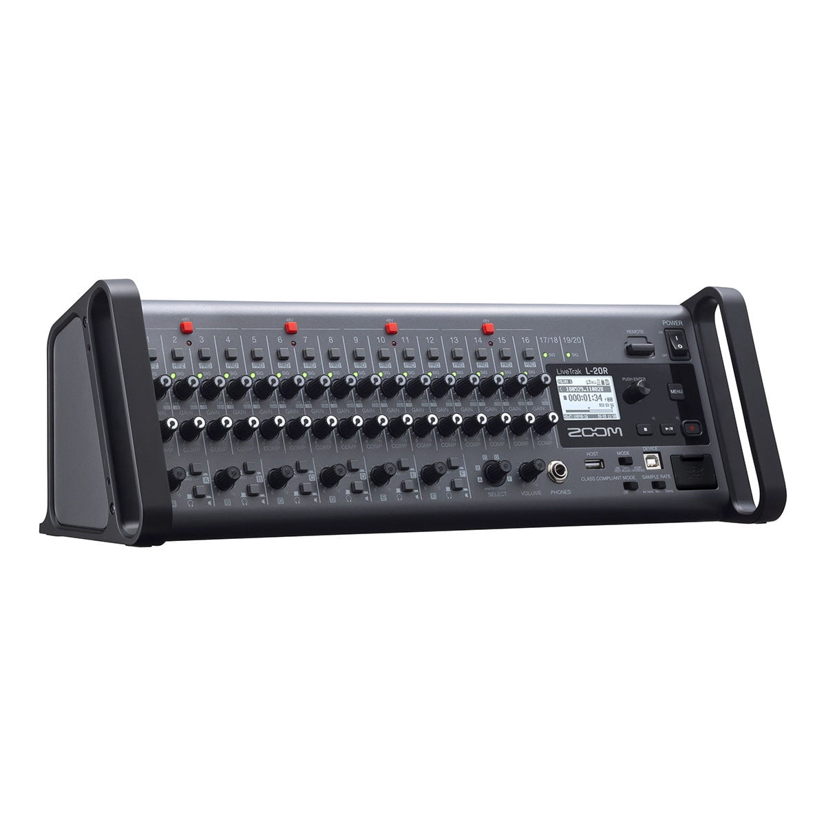 Open Box Metal and Plastic Audio Mixer Y, 16 -Channels, 8.35"