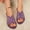 Purple, variant on Women's Rhinestone Sandals Slide Glitter Bling Flat Slippers Casual Summer Open Toe Slides Sandals Flat