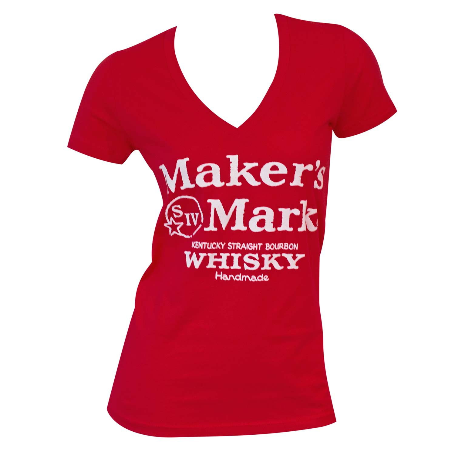 womens red vneck tshirt