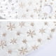 thumbnail image 3 of Brown Chrome Falda de árbol blanco de Navidad falda de árbol de Navidad para decoración del hogar de árbol navideño con copos de nieve de lentejuelas, 3 of 5