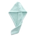 thumbnail image 1 of Ultra-Absorbent Microfiber Hair Drying Hat with Secure Button Strap - Soft, Odor-Free, Quick-Drying Turban for All Hair Types, Ideal for Long & Thick Hair - Light Green (80% Polyester/20% Nylon), 1 of 6