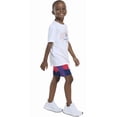 thumbnail image 2 of Adidas WHITE MULTI Toddler Boy's Colorblock Top & Shorts Set, US 3T, 2 of 4