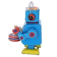 thumbnail image 4 of Robot Tin Toy, Robot Clockwork Toy Drumming Creative Vintage para la Coleción de Adultos, 4 of 7
