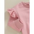 thumbnail image 6 of Bagilaanoe 2PCS Baby Girl Pants Set Newborn Long Sleeve Sweatshirt Pullover Tops + Sweatpants 6M 12M 18M 24M Infant Casual Sweatsuits, 6 of 8