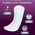 thumbnail image 3 of Poise Ultra Thin Incontinence Bladder Leakage & Postpartum Pads for Women, Maximum Absorbency, Long Length, Small, 36 Count, 3 of 5