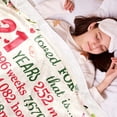 thumbnail image 2 of 21st Birthday Gifts for Her- 21 Years Blanket 60"X50"- 21 Funny Gift Idea- 21 Year Old Birthday Gifts- Gifts for 21 Year Old Female Women Girl Bestie Sister- 21st Birthday Gift Ideas, 2 of 5