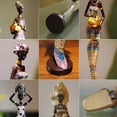 thumbnail image 3 of Figura decorativa retro negra, escultura de resina, artesanía, modelo para decoración de sala de estar, 3 of 4