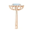 thumbnail image 3 of Angara Natural 1.85 Ct. Aquamarine with Diamond Halo Ring in 14K Rose Gold for Women (Ring Size: 3.5), 3 of 10
