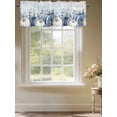 thumbnail image 6 of Kitchen Valances for Window, Thanksgiving Pumpkin Blue White Light Filtering Rod Pocket Valance Curtain, Fall Eucalyptus on Blue Short Curtains Window Topper for Bedroom Bathroom Living Room 54x18in, 6 of 8