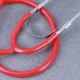 thumbnail image 2 of Estetoscopio de doble cara, herramienta de equipo de dispositivo de estetoscopio de auscultación de ayuda médica portátil (rojo), 2 of 2