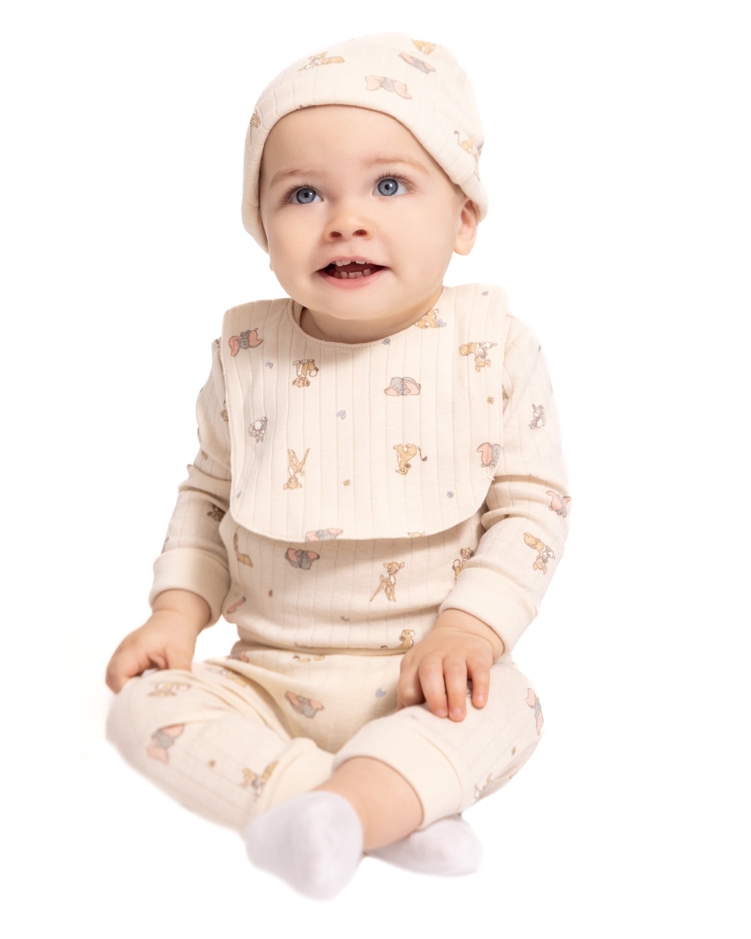 Disney Classics Unisex Baby Allover Print Take Me Home Layette Outfit Set, 4-Piece, Sizes Preemie-6/9M