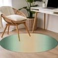 thumbnail image 5 of Khaki Sage Green Ombre Round Rugs 3ft, Modern Abstract Art Gradient Non Slip Washable Rug Runner, Low Pile Indoor Floor Carpet Mat Bathroom Rugs for Living Room, Bedroom, Kids Room, 5 of 9