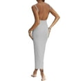 thumbnail image 2 of Lnzyyephy Women´s Bodycon Long Dress, Sleeveless Backless Square Neck Spaghetti Strap Party Dress, 2 of 3