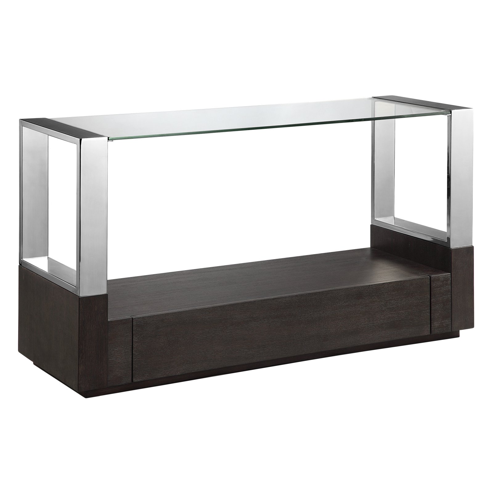 Magnussen Revere Contemporary Glass Top Entryway Table with Storage