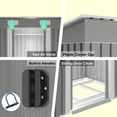 thumbnail image 6 of TrumanPick 6' x 4' Outdoor Metal Storage Shed with Lockable Door Garden Shed of Galvanized Steel for Lawn Backyard Patio, Gray, 6 of 7