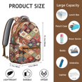 thumbnail image 6 of Boho Fashion Backpack for College - Large Capacity with 17" Laptop Pocket | Vintage Tribal Print, Water-Resistant Fabric, Ergonomic Design for All-Day Campus Comfort, 6 of 6