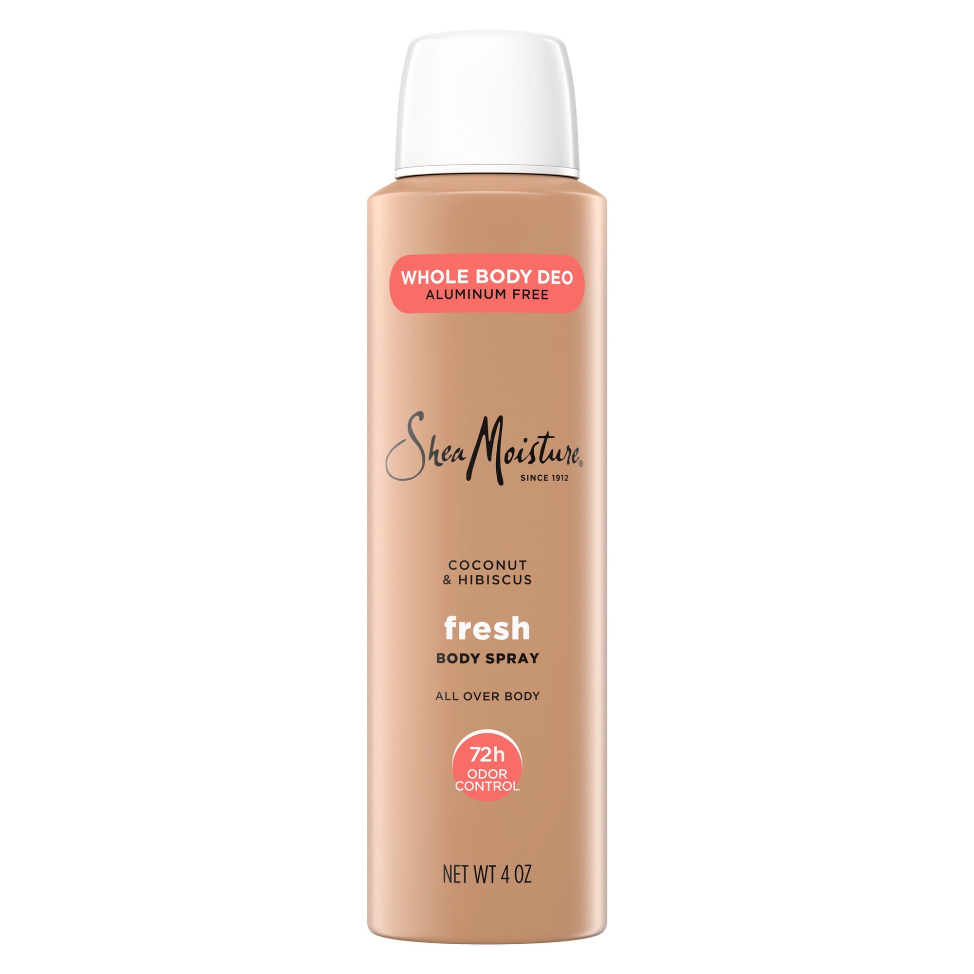 SheaMoisture Whole Body Deodorant Spray 72h Odor Control Fresh Aluminum Free ,4 oz