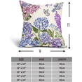 thumbnail image 4 of Spring Summer Floral Pillow Covers 16X16 Inch Purple Blue Flowers Bloom Butterfly Decorative Pillow Cases Colorful Throw Pillows Set of 2 Seasonal Farmhouse Home Decor for Sofa Couch Outdoor, 4 of 7