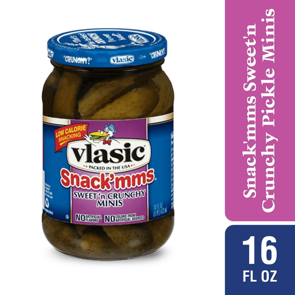 Vlasic Snack'mms Sweet 'N Crunchy Minis, Sweet Pickles, 16 Oz Jar