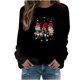 thumbnail image 1 of Sudadera Para Mujer Cuello Redondo Sudadera Con Estampado Navideño Blusa Suelta Tops Sin Capucha Suéter Odeerbi ODB183598, 1 of 7