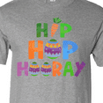 thumbnail image 4 of Inktastic Easter Hip Hop Hooray with Eggs and Carrot T-Shirt, 4 of 5