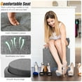 thumbnail image 4 of Giantex 4 in 1 Upholstered Round Storage Ottoman, Fabric Storage Cozy Footstool, Grey, 4 of 8