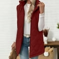 thumbnail image 5 of qucoqpe Long Puffer Vest Women Casual Sleeveless Zip Front Hooded Quilted Jackets Coat, 5 of 6